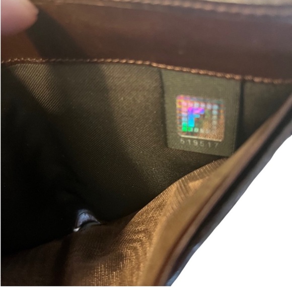 Vintage RARE Fendi FF Purple Canvas and Leather Wallet with dust bag - Picture 9 of 10